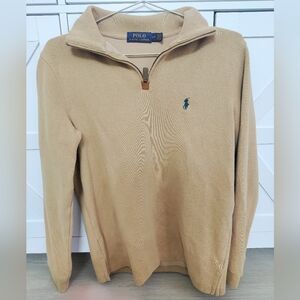 Polo by Ralph Lauren Men's Beige Zip-Up Sweater